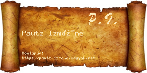 Pautz Izméne névjegykártya